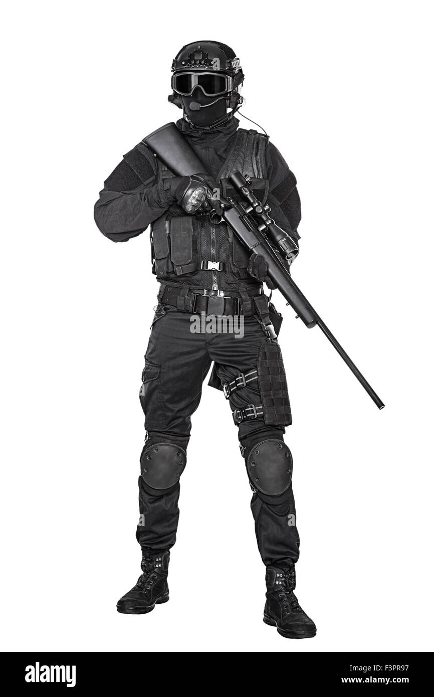 Agent de police SWAT Banque D'Images