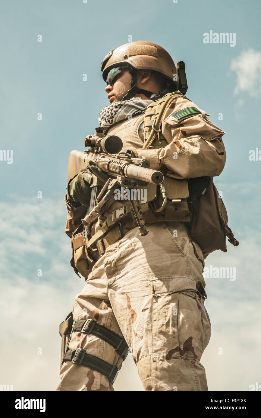 Navy SEAL en action Banque D'Images