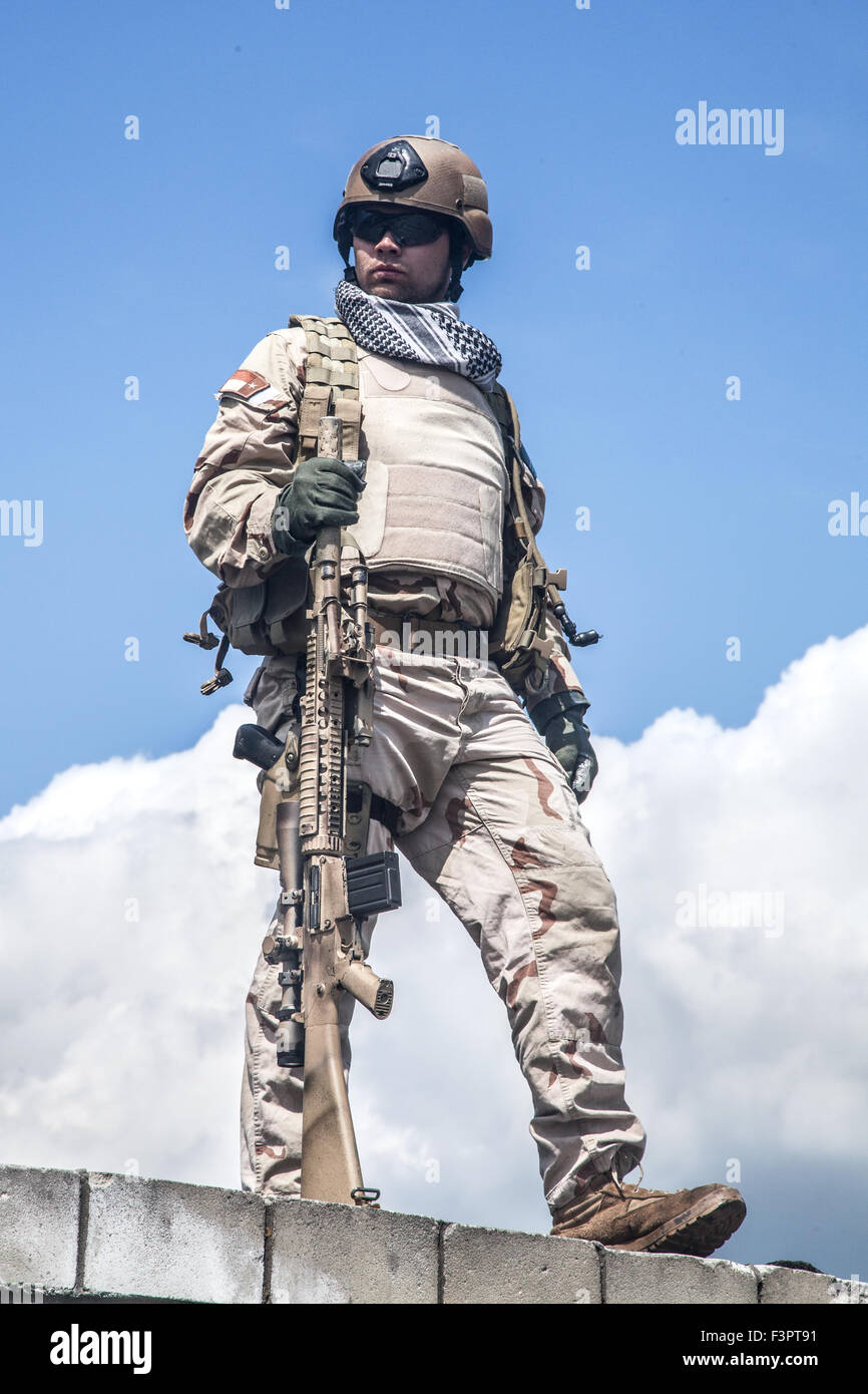 Navy SEAL en action Banque D'Images