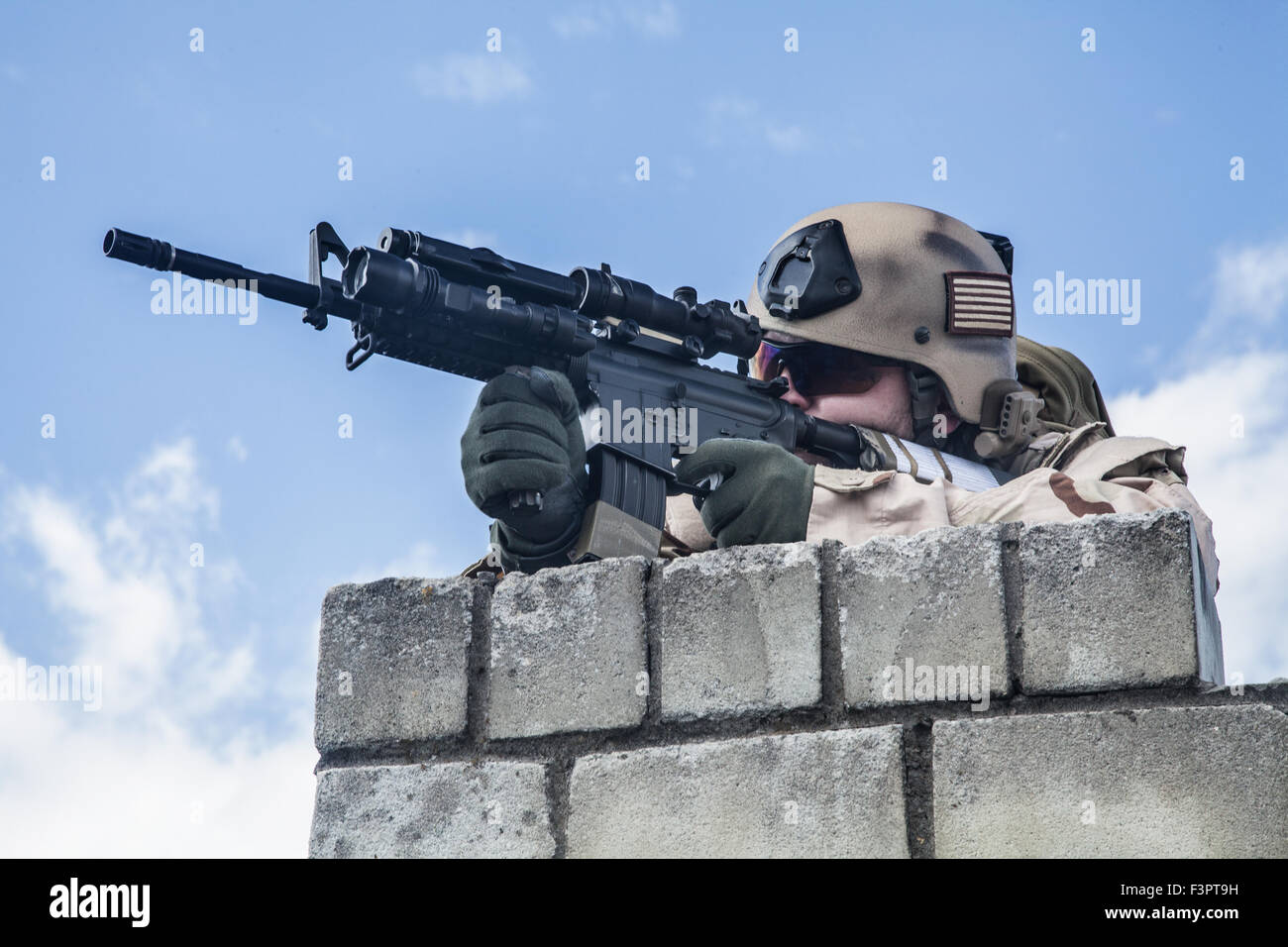 Navy SEAL en action Banque D'Images