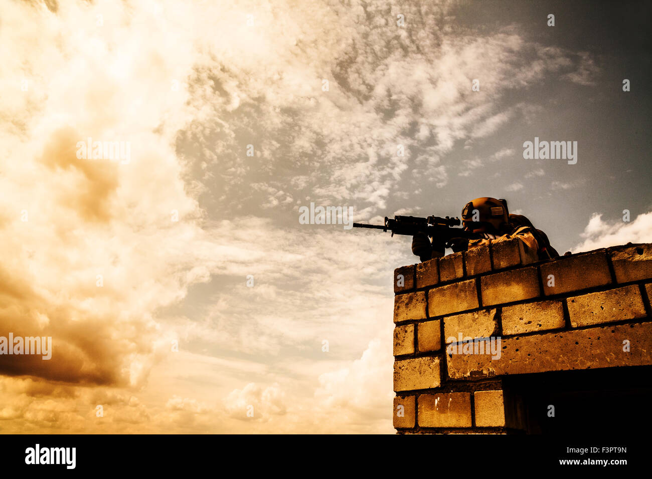 Navy SEAL en action Banque D'Images