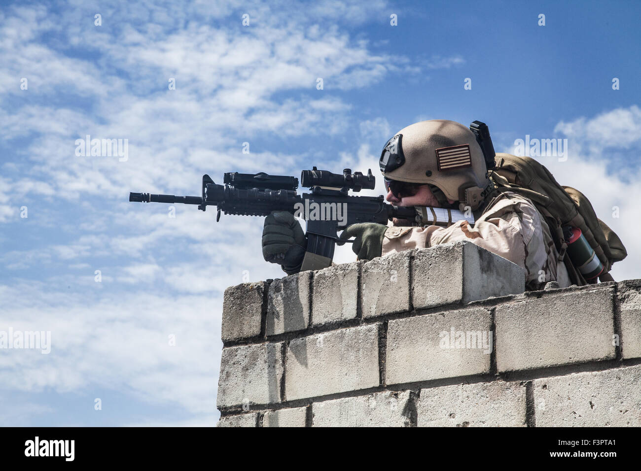 Navy SEAL en action Banque D'Images