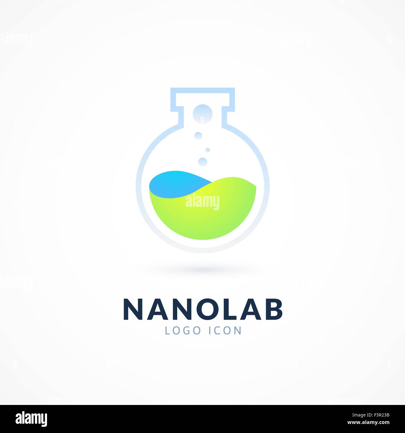 Nano lab modèle logo Illustration de Vecteur