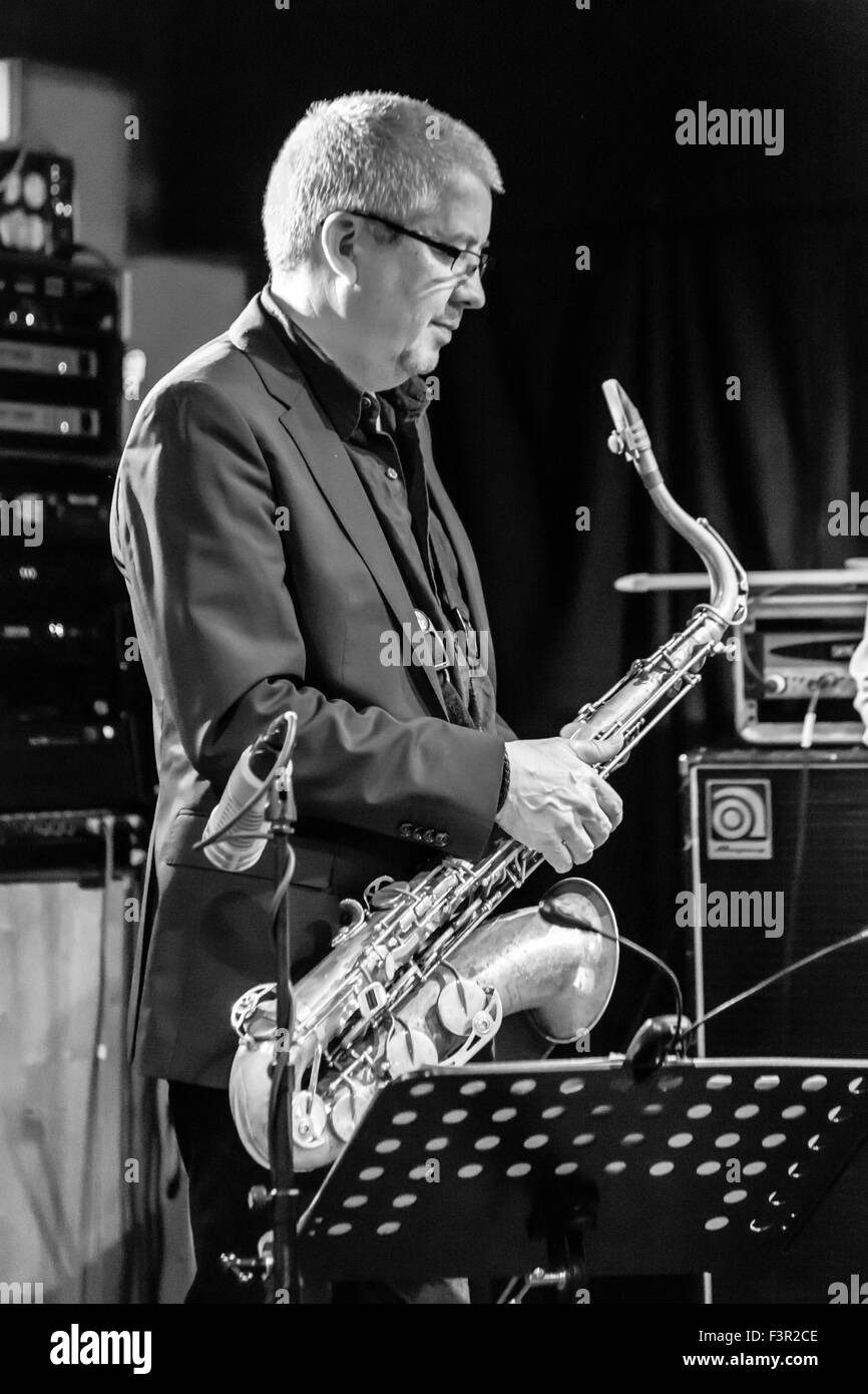 Saxophoniste et compositeur britannique Andy Sheppard Banque D'Images