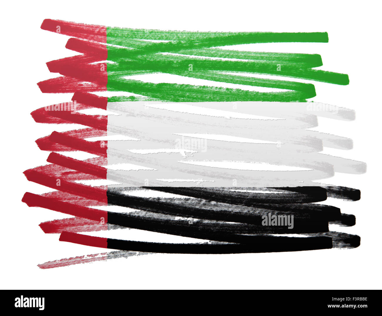 Flag illustration réalisée avec stylo - Emirats Arabes Unis Banque D'Images