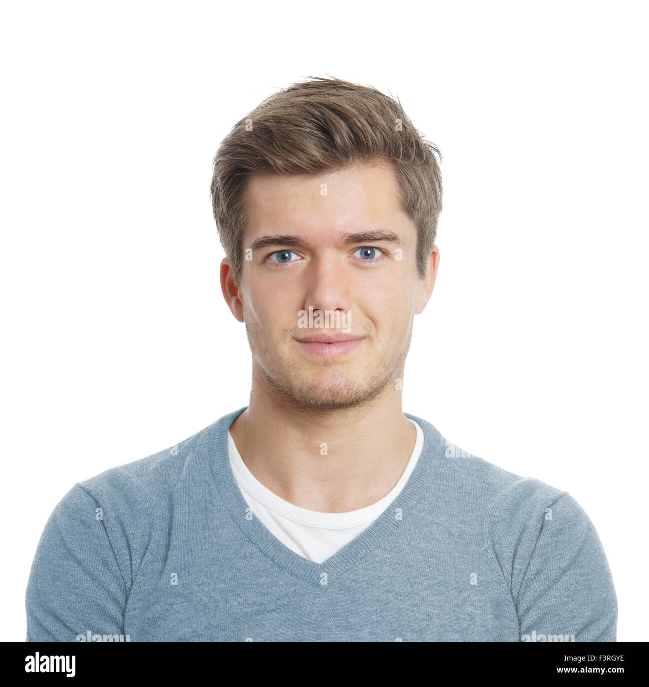 Jeune homme à la recherche heureux Banque D'Images