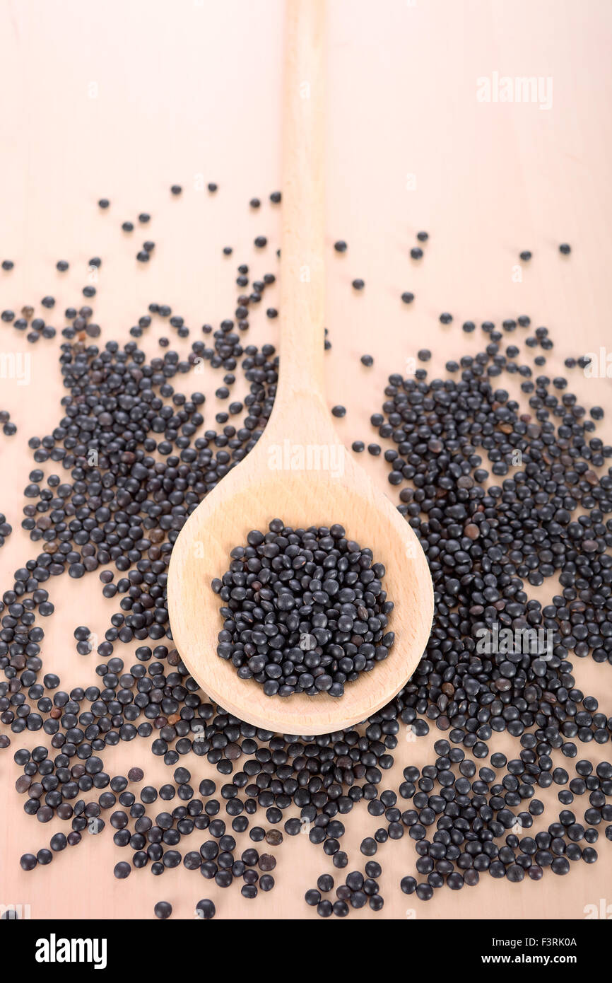 Lentilles noires Beluga Banque D'Images