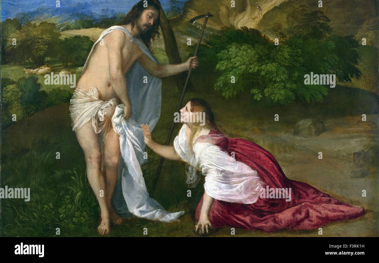 Tiziano Vecellio - Titian - Noli Me Tangere Banque D'Images