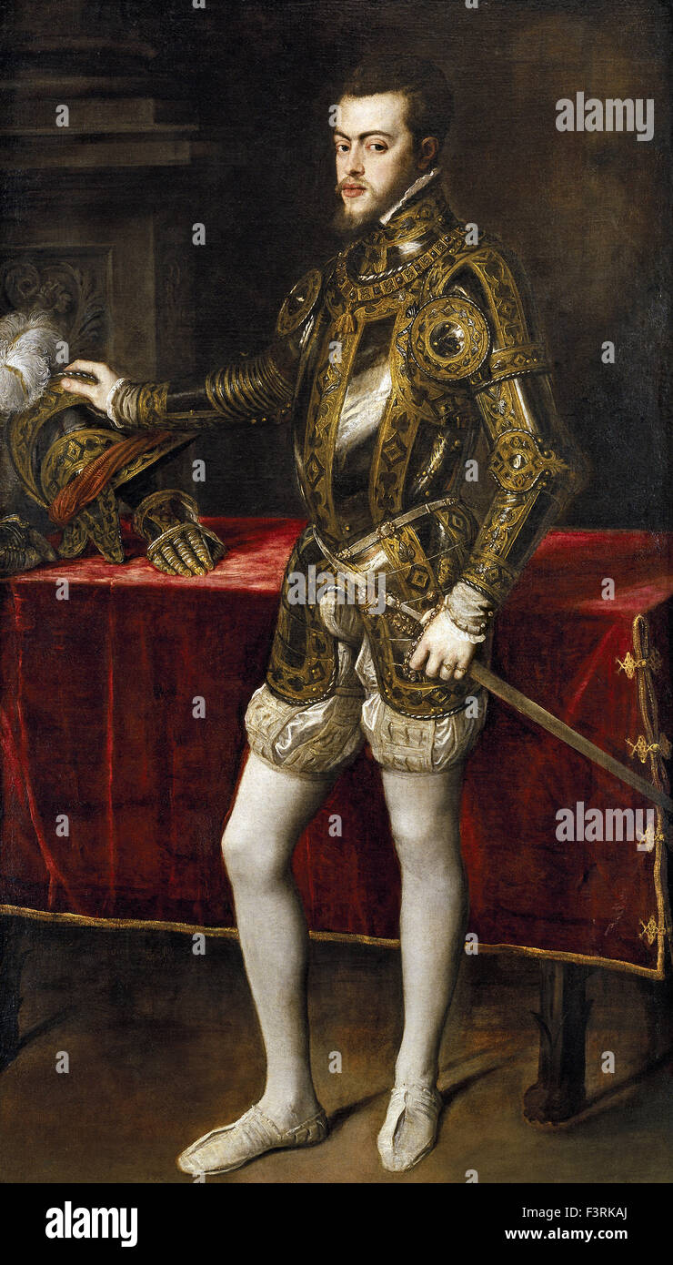 Tiziano Vecellio - Titian - Felipe II Banque D'Images