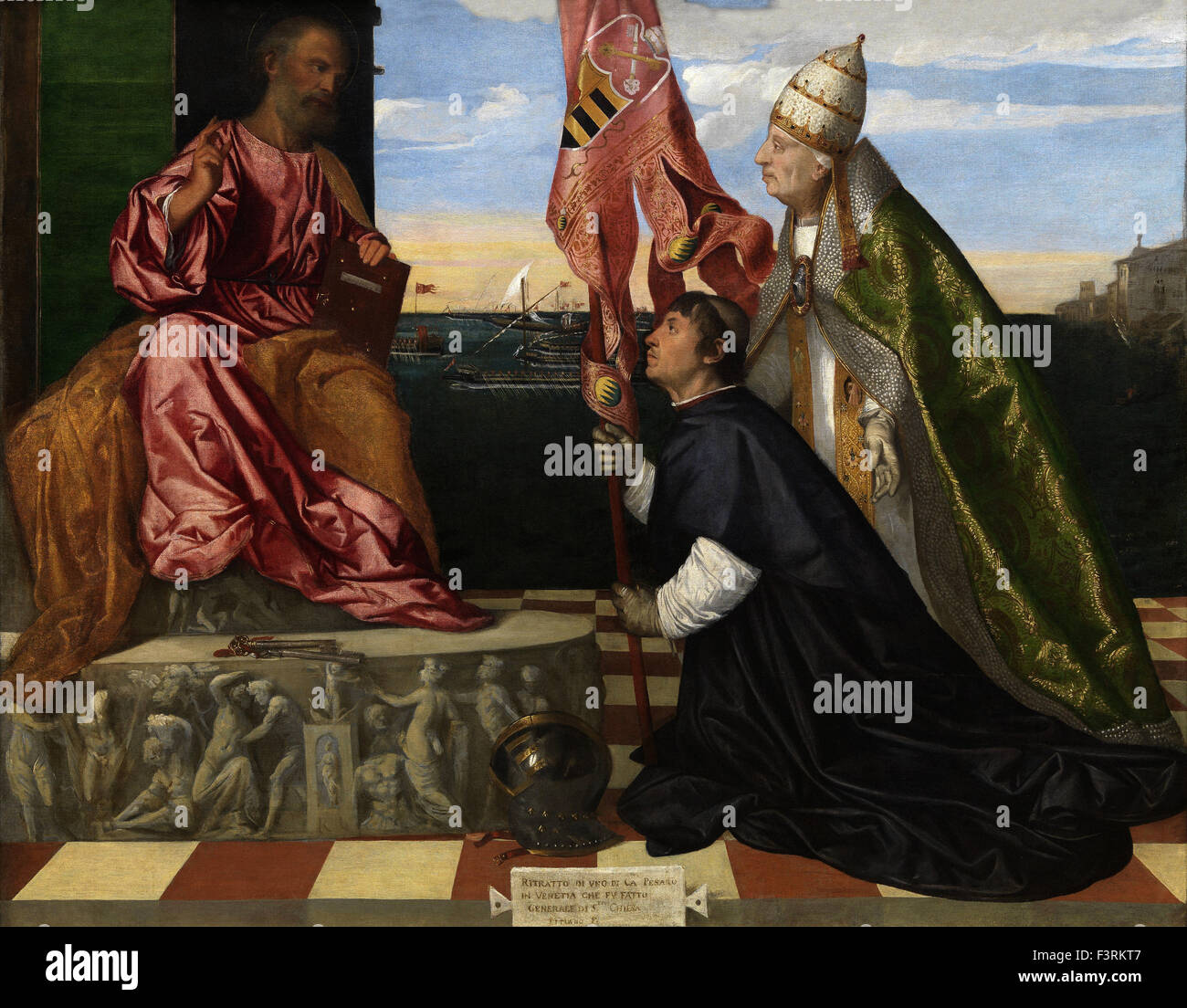 Tiziano Vecellio - Titian - Jacopo Pesaro présenté par le Pape Alexandre VI à Saint Pierre Banque D'Images