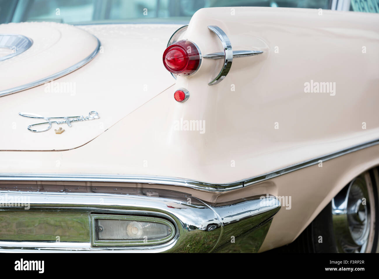 Détail arrière d'une voiture d'époque Banque D'Images