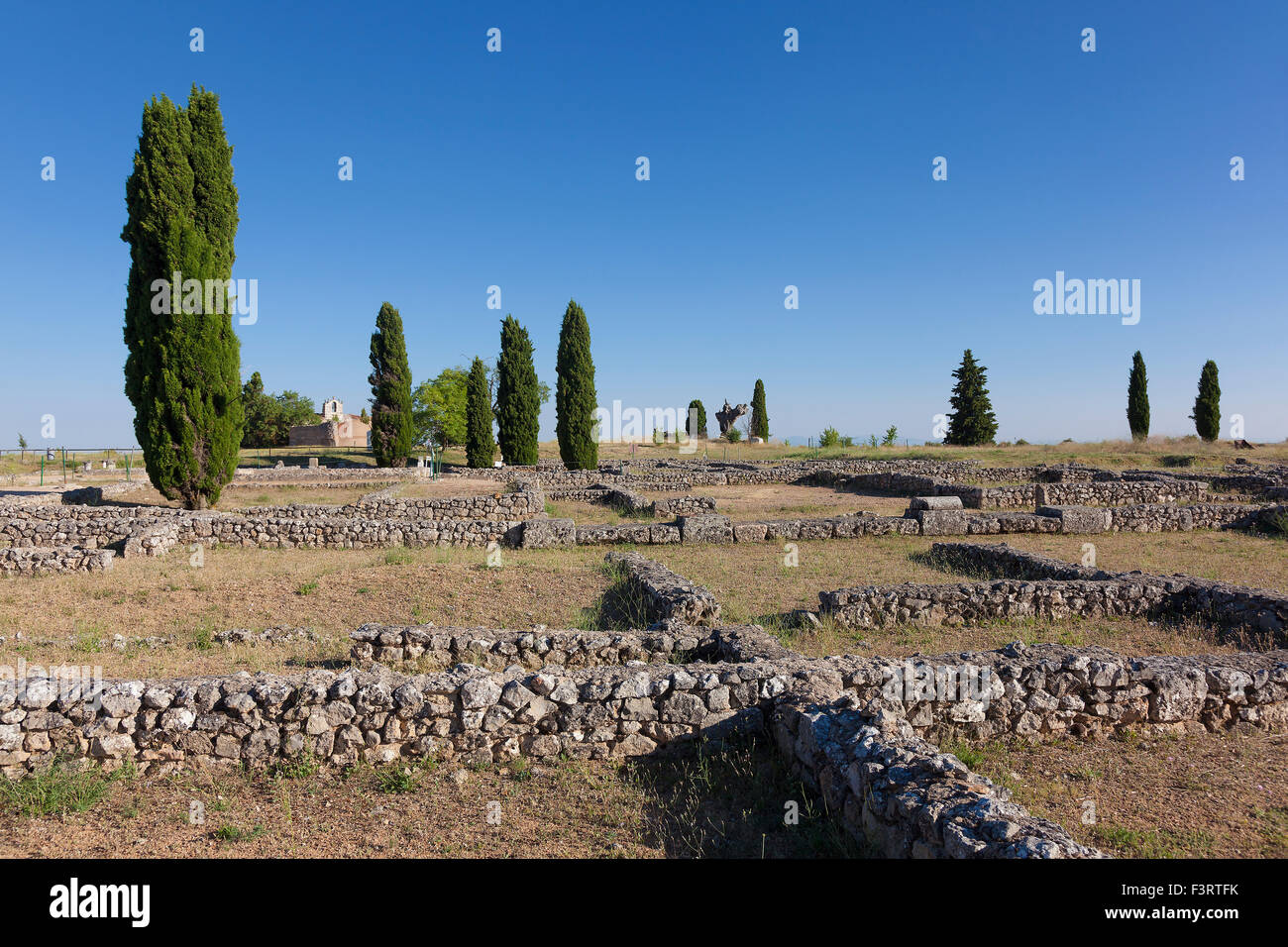 Ruines de Clunia, Peñalba de Castro, Burgos, Castille et Leon, Espagne Banque D'Images