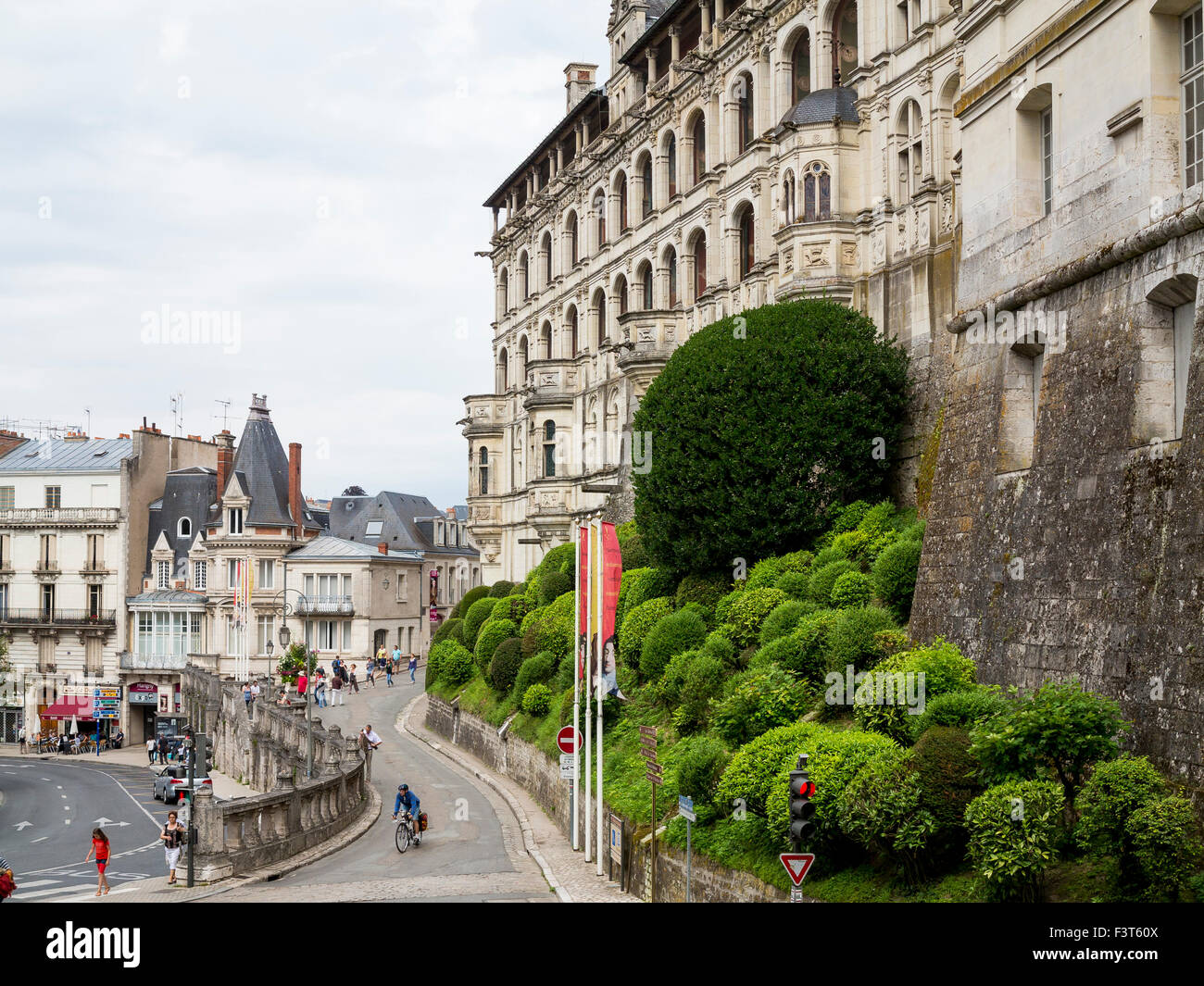 L'architecture de la ville centre de la vallée de la Loire ville de Blois et le château de Blois Banque D'Images