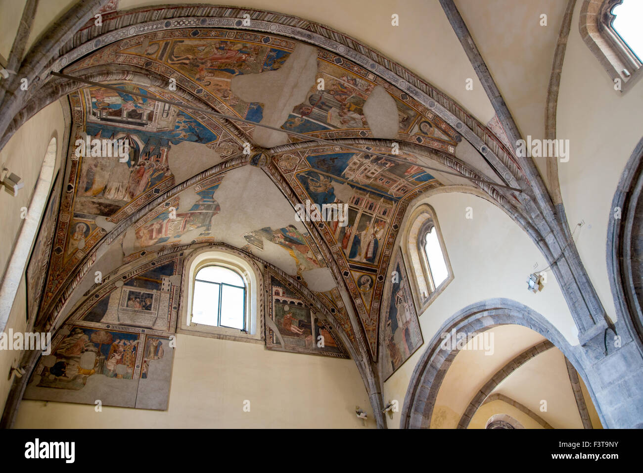 Fresques de Église Santa Maria dell'Incoronata, Naples, Italie Banque D'Images