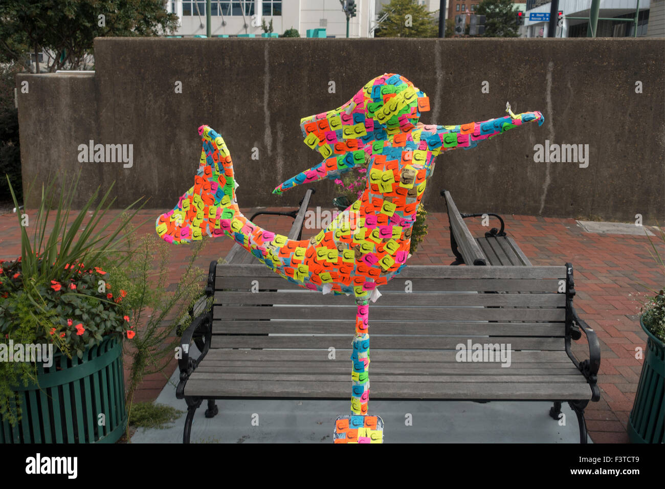 L'art public mermaid travailler dans le Norfolk en Virginie Banque D'Images