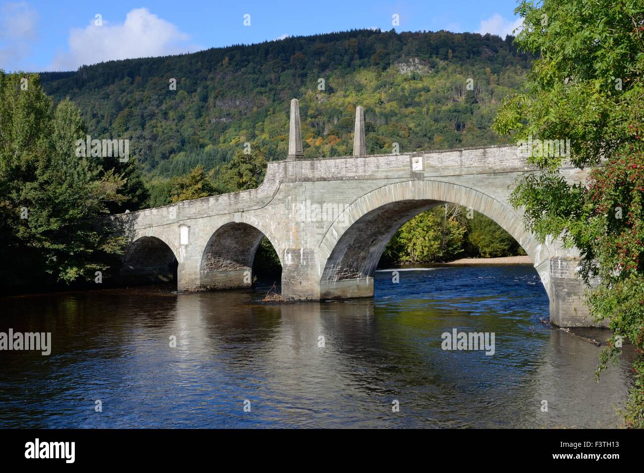 Le pont sur la rivière Tay à Aberfeldy, Ecosse, Royaume-Uni Banque D'Images
