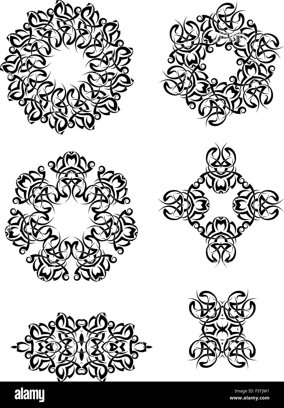 Jeu de tatouage Tribal Art vectoriel Illustration de Vecteur