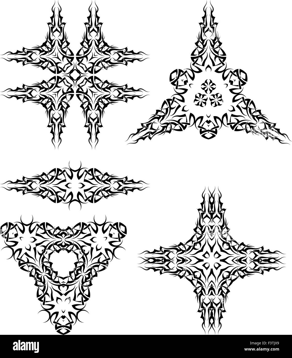 Jeu de tatouage Tribal Art vectoriel Illustration de Vecteur