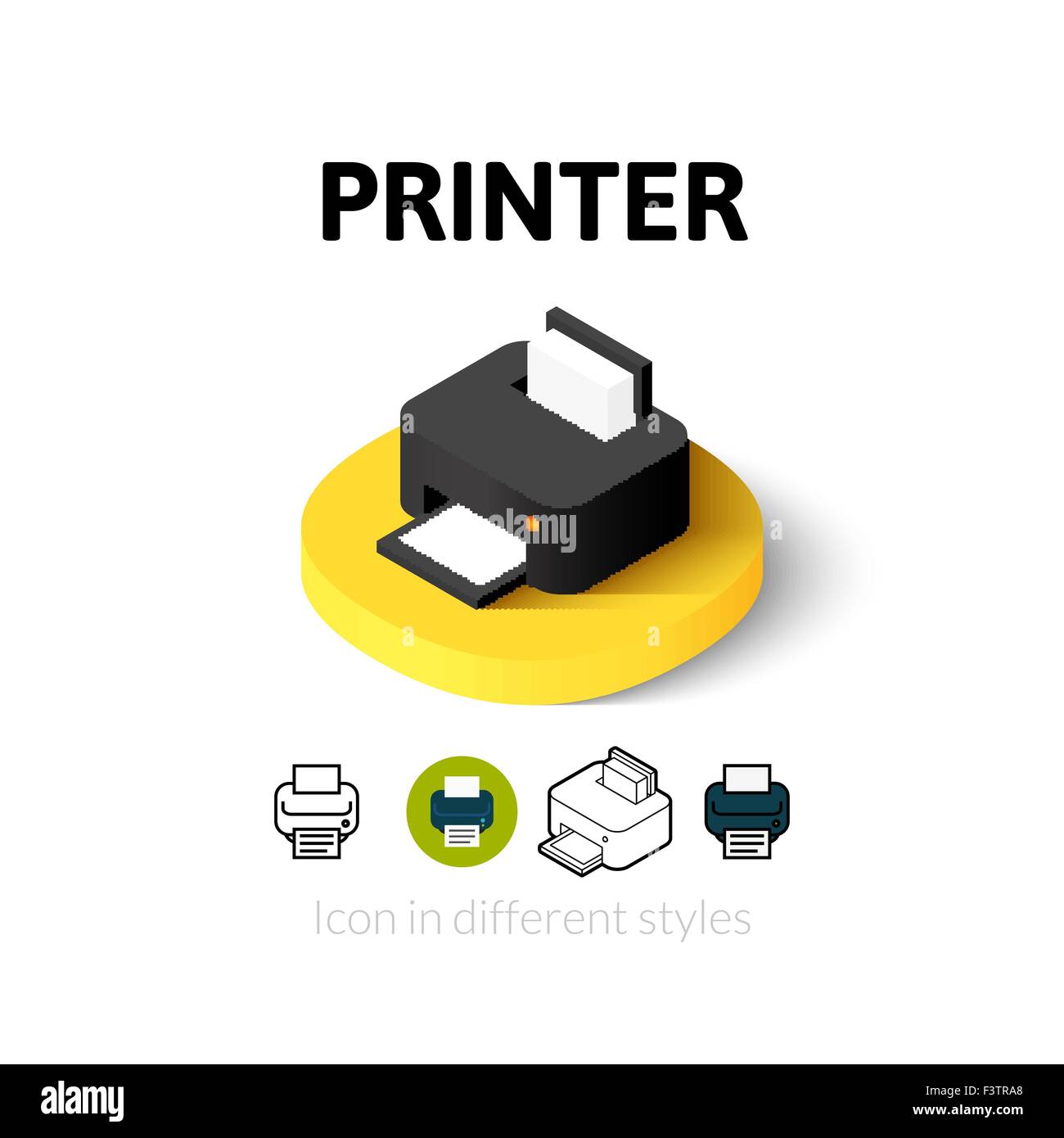 Icône de l'imprimante dans un style différent Illustration de Vecteur