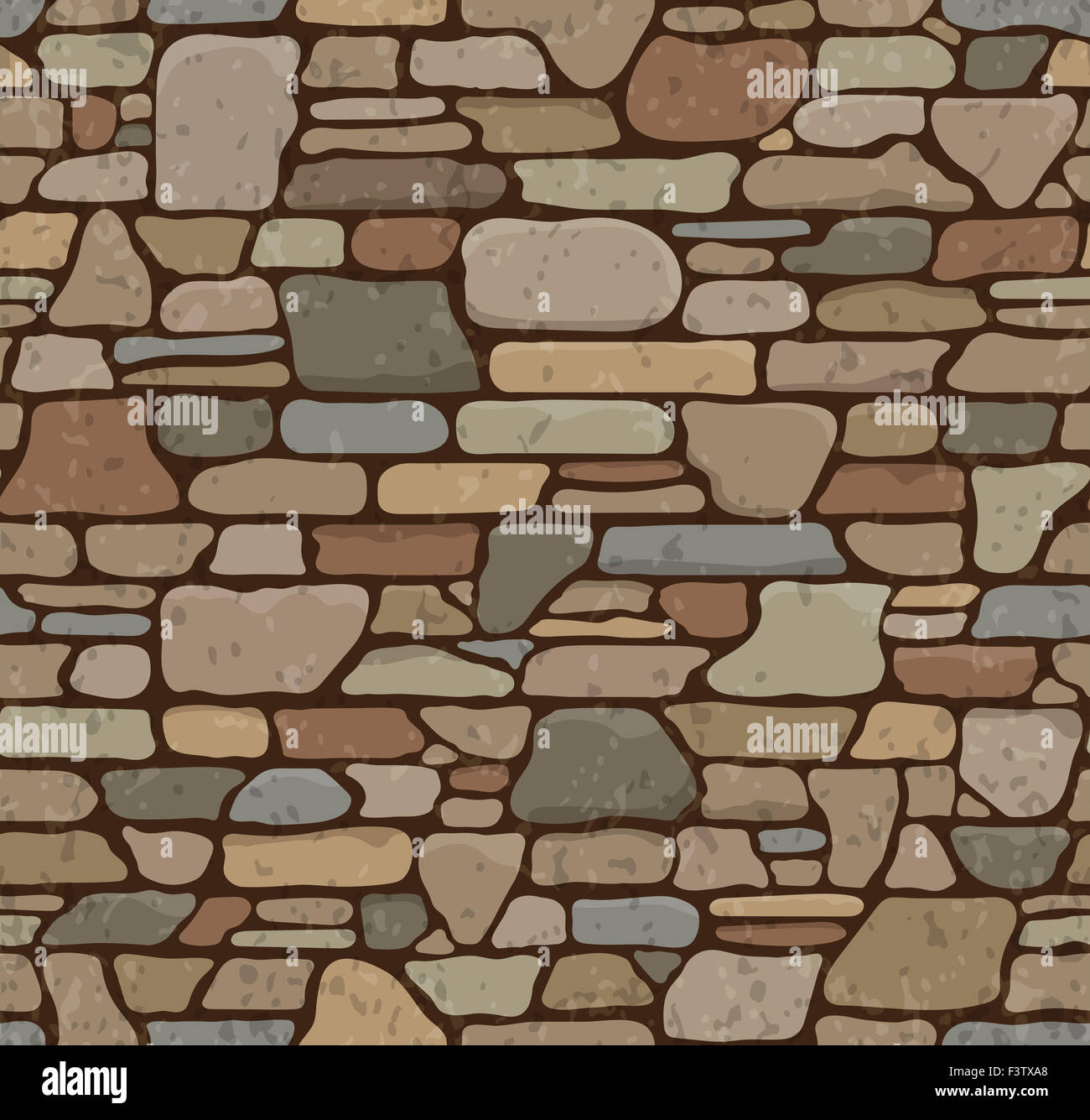 Seamless Texture Grunge Stone Brick Wall. L'illustration. Banque D'Images