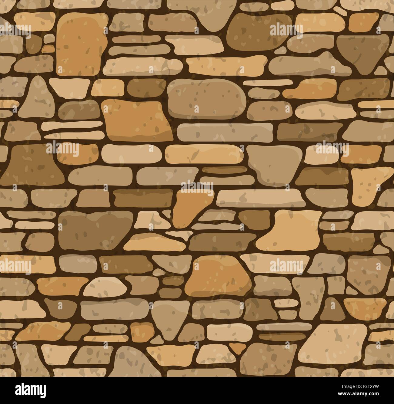 Seamless Texture Grunge Stone Brick Wall. Vector Illustration. Illustration de Vecteur