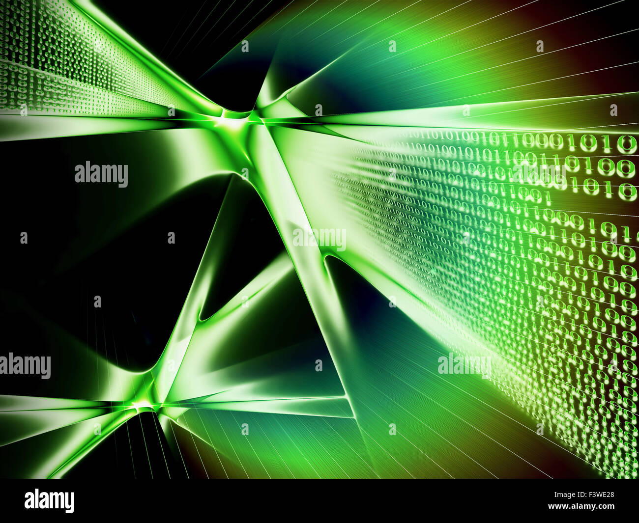 Code binaire des flux de données, la communication Banque D'Images