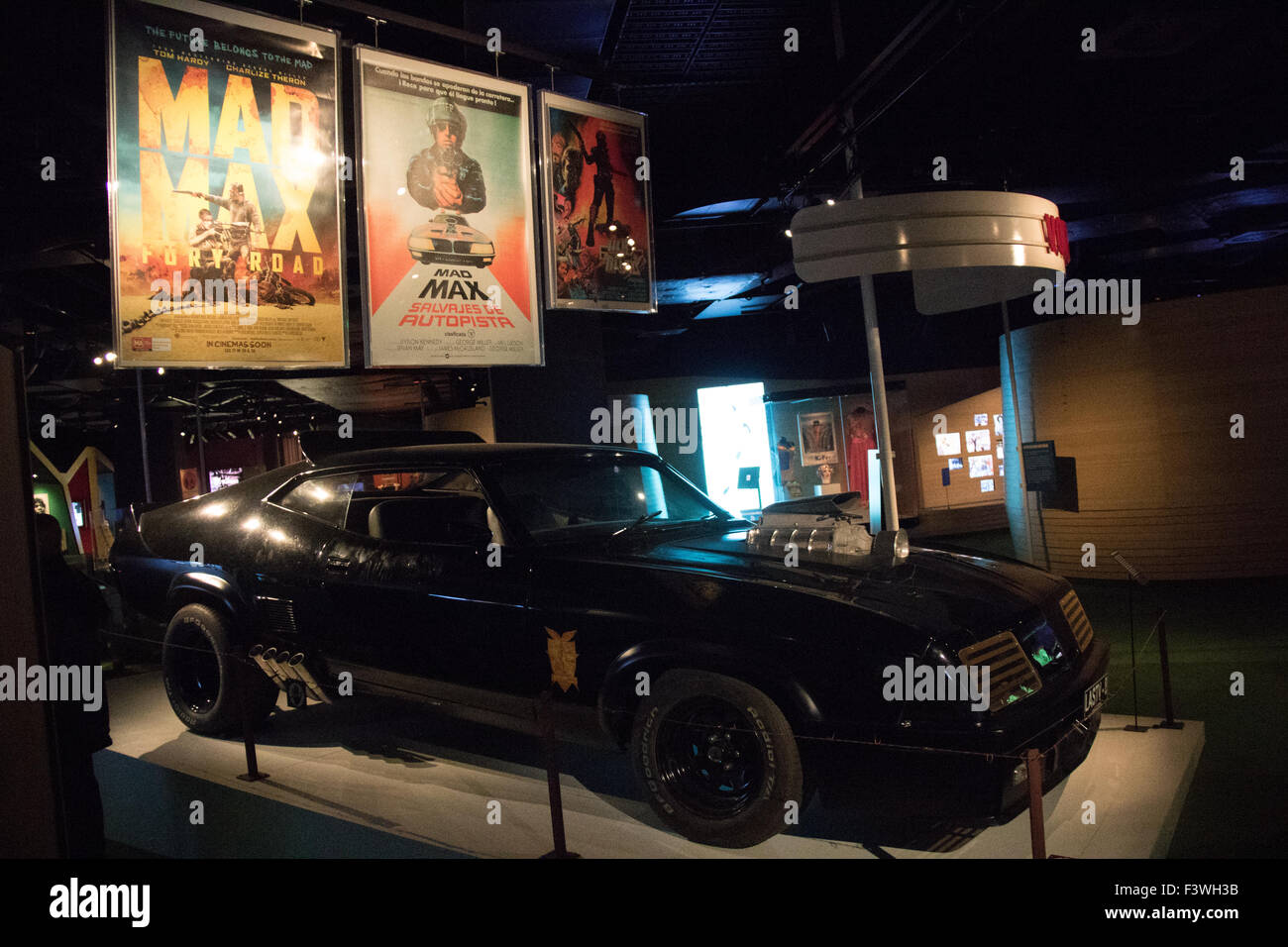 Un Mad Max Fury Road la pièce à l'intérieur de l'Australian Centre for the Moving Image (ACMI) à Federation Square, Melbourne. Banque D'Images