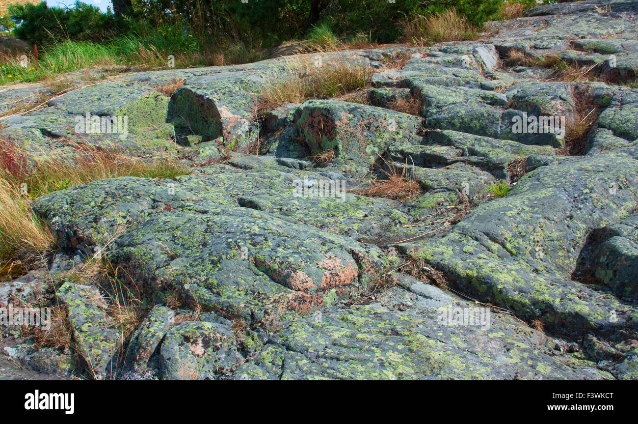 Paysage avec des roches de granit Banque D'Images