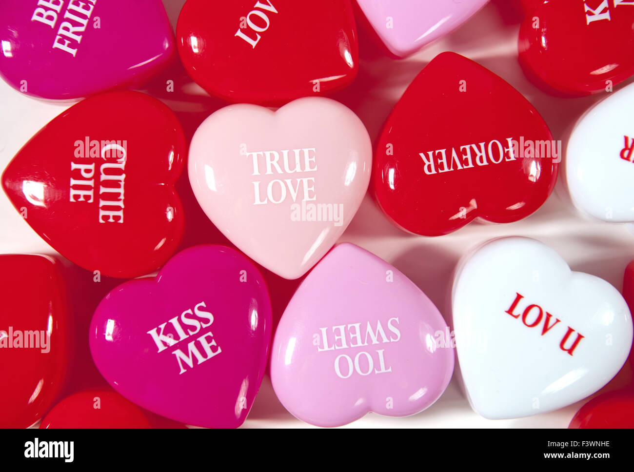 Le vrai amour valentine hearts Banque D'Images