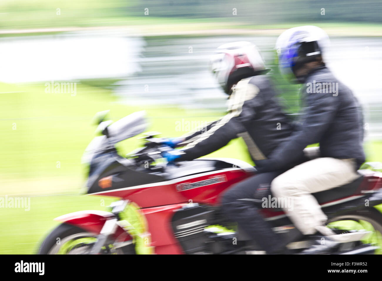 Withh leurs rider moto,motion blur Banque D'Images