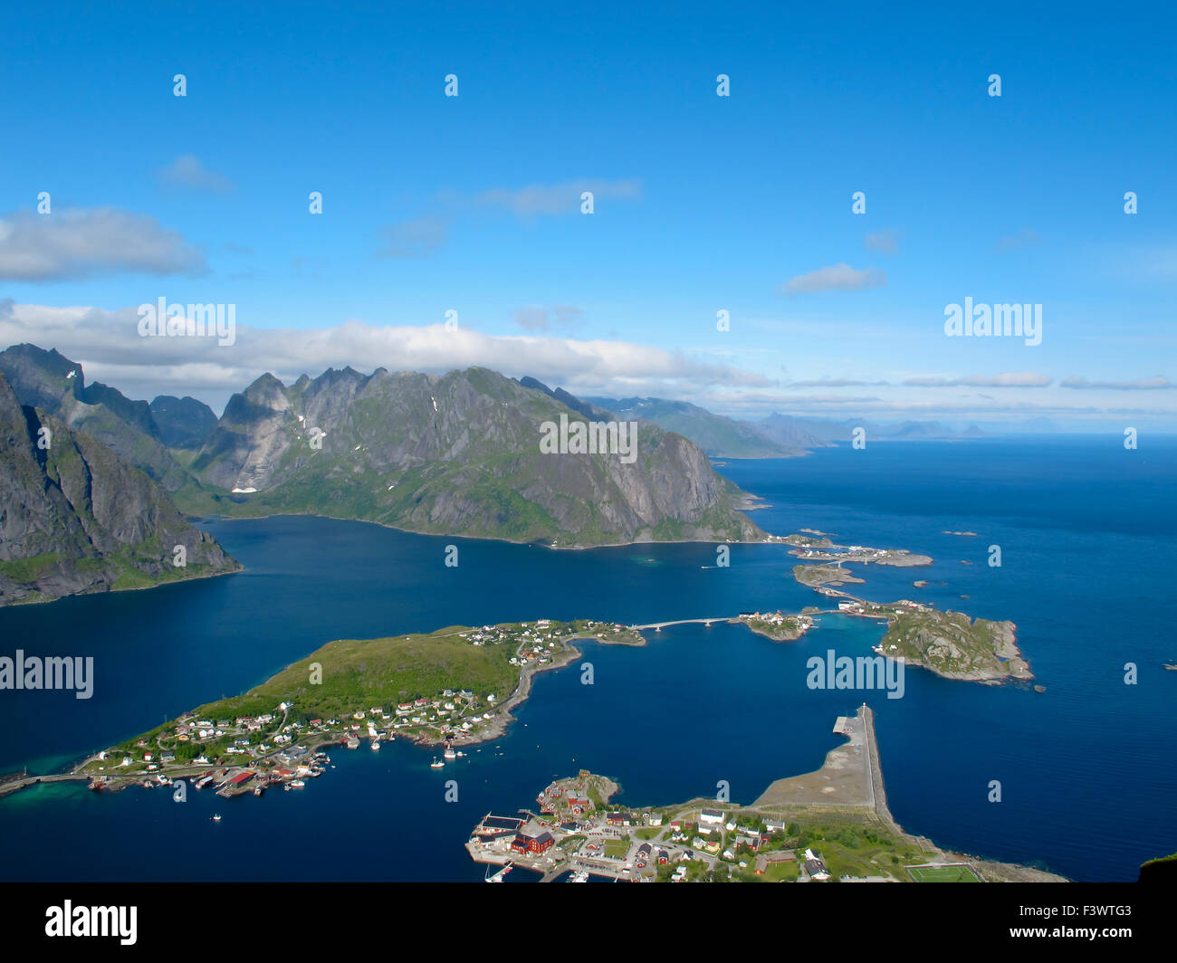 Paysage pittoresque des îles à la Norvège Banque D'Images
