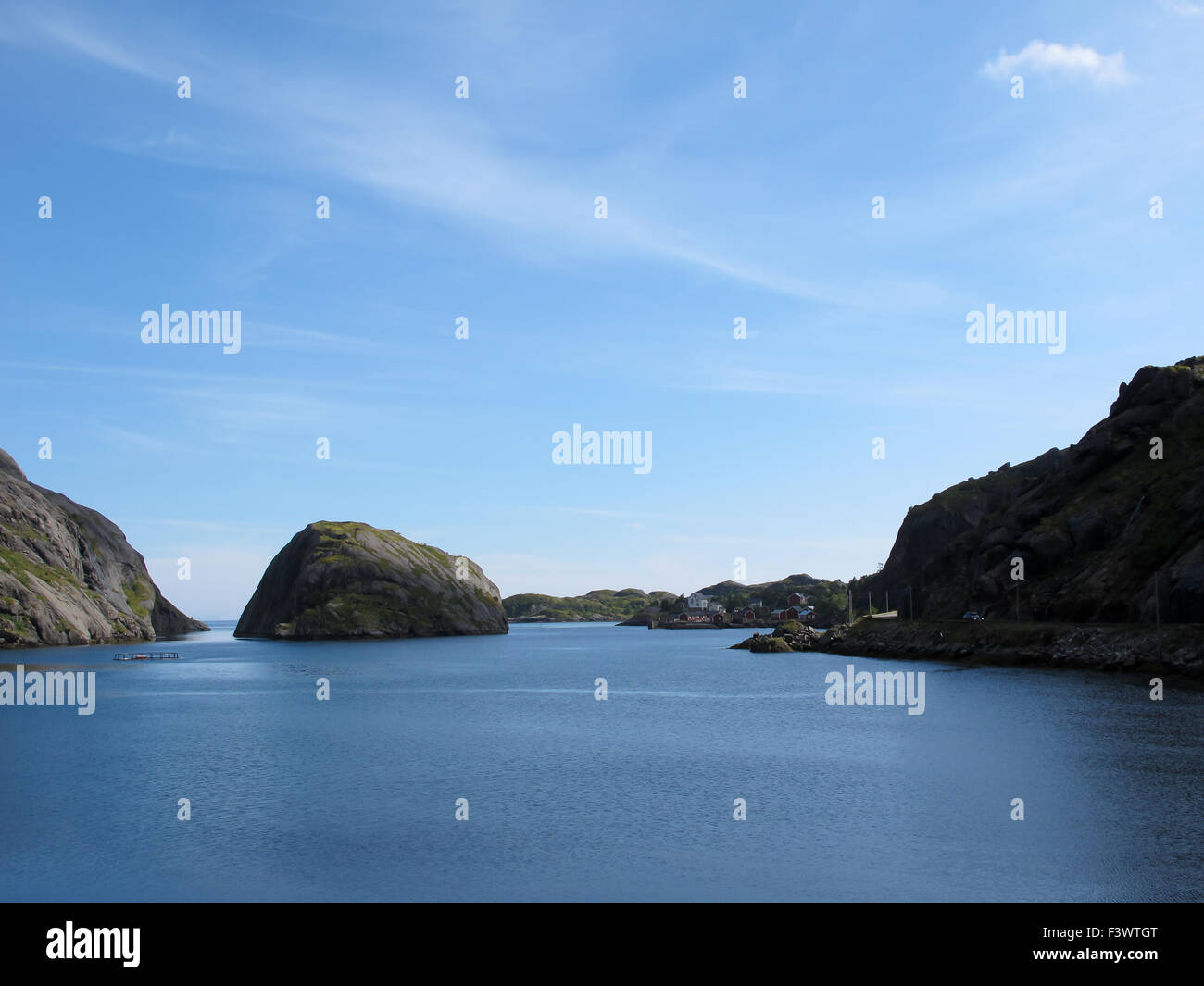 Paysage pittoresque des îles à la Norvège Banque D'Images