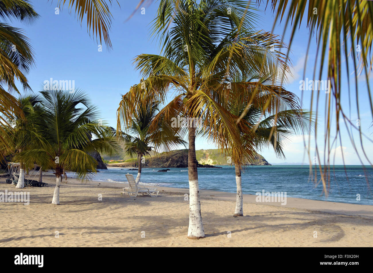 Plage sur l'île des Caraïbes Isla Margarita Banque D'Images