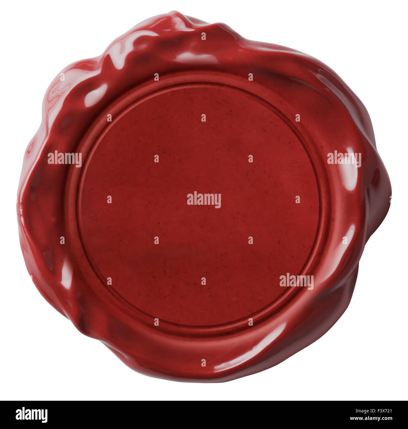 Sceau de cire rouge ou isolés de signet Banque D'Images