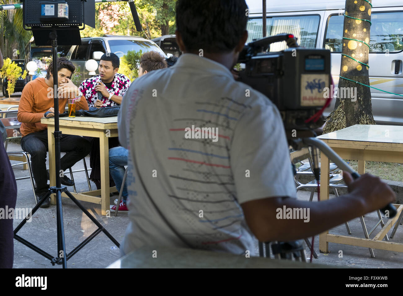 Tournage à Rangun, Myanmar, en Asie Banque D'Images