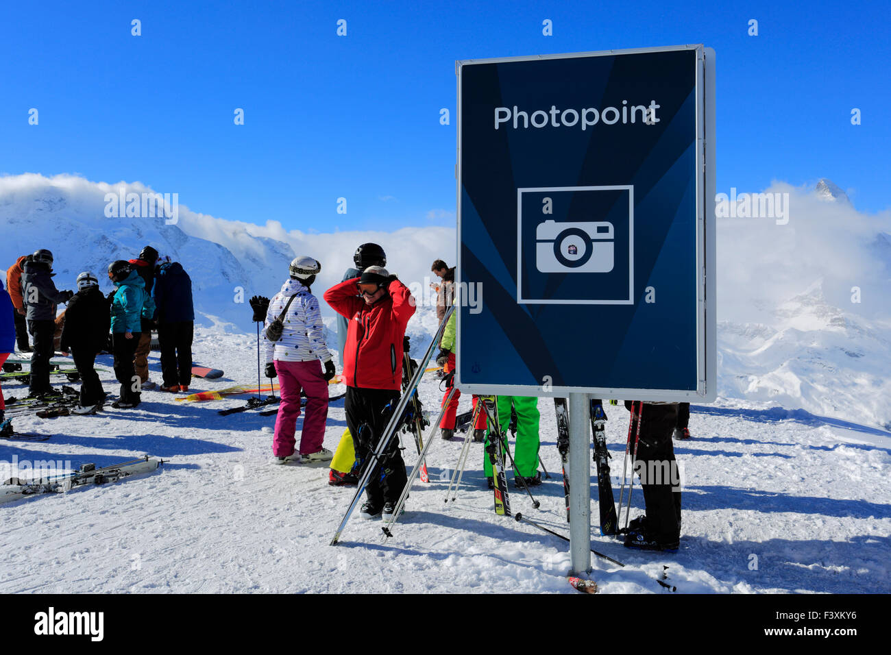 Neige de l'hiver, Zermatt, Valais, Alpes valaisannes, Suisse, Europe du sud Banque D'Images