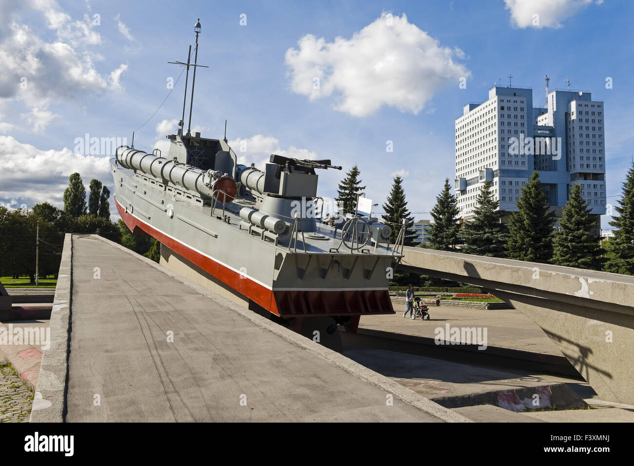 Lance-torpilles à memorial, Kaliningrad Banque D'Images