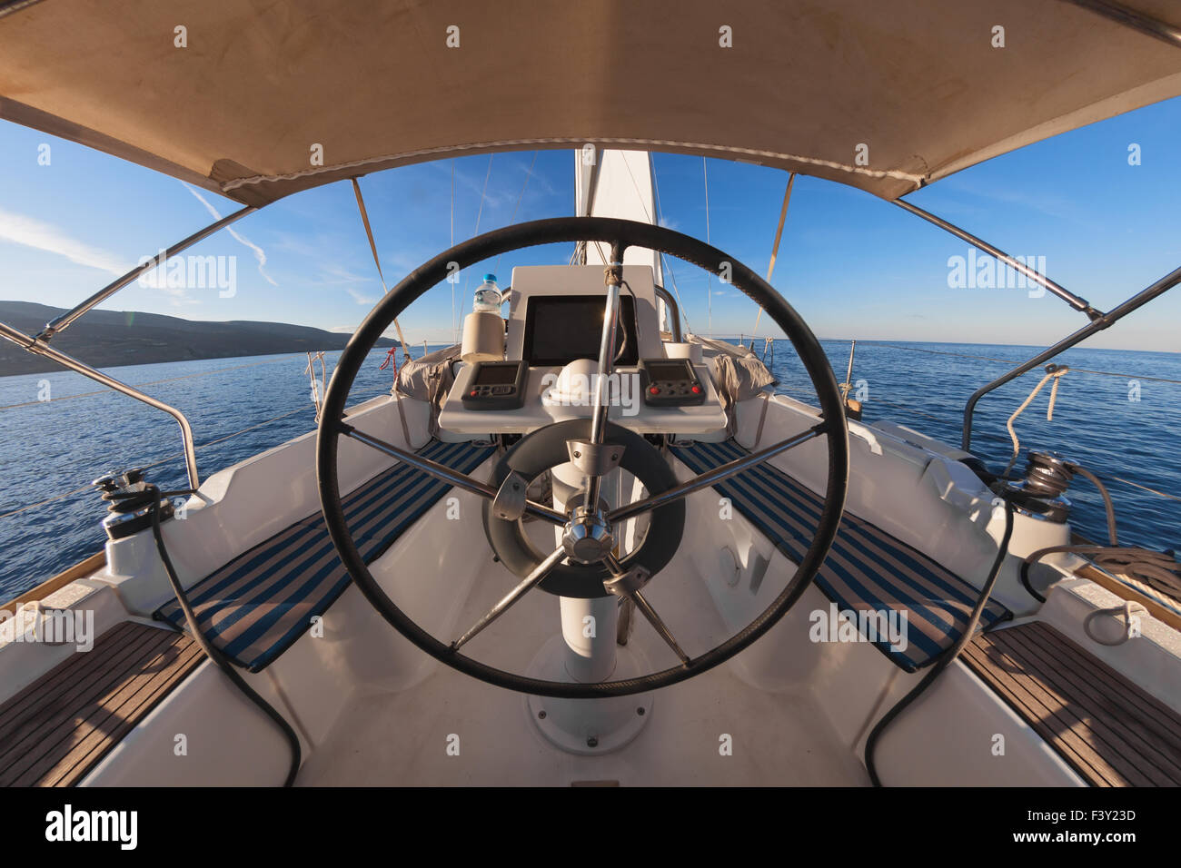 L'intérieur du poste de pilotage Banque D'Images