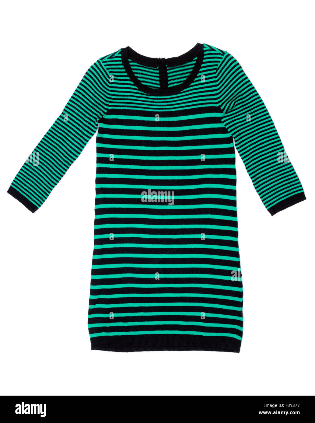 Robe rayée en tricot Banque D'Images