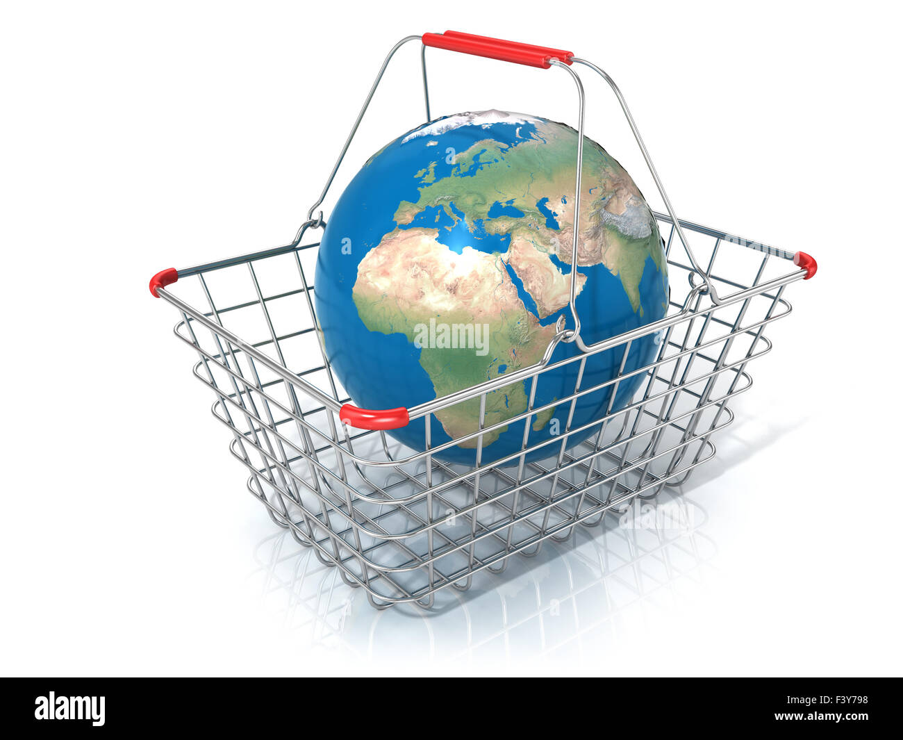 Globe, les tiges de fil panier isolé sur un fond blanc. Éléments de cette image fournie par la NASA Banque D'Images