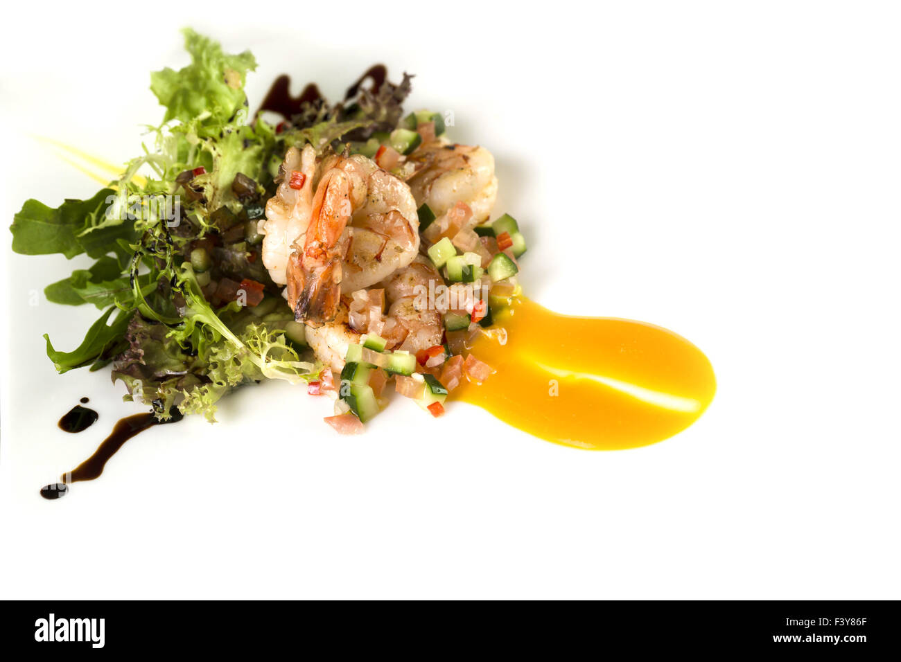 Salade de crevettes Banque D'Images