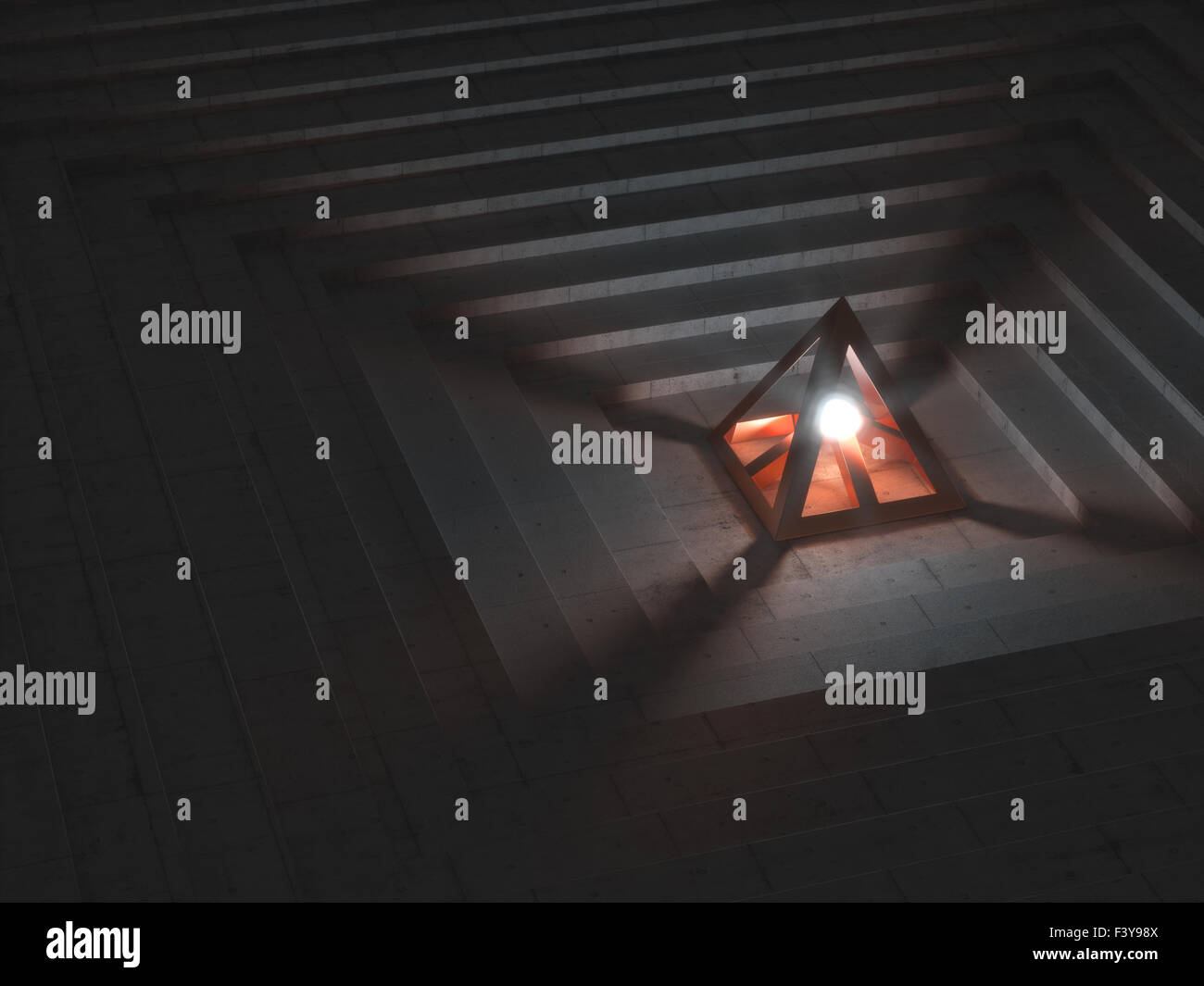 L'envoi d'Artefact futuriste voyant lumineux Banque D'Images