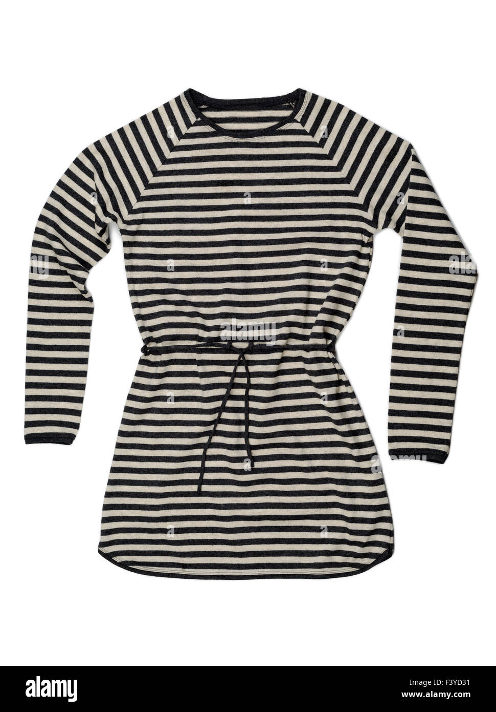 Ceinture à rayures t-shirt dress Banque D'Images