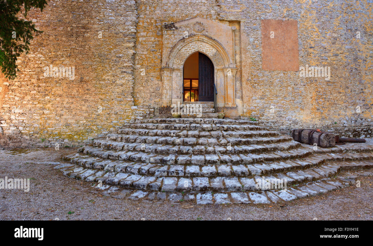 Avis de Eglise Saint-Jean-Baptiste à Erice, Trapani Banque D'Images