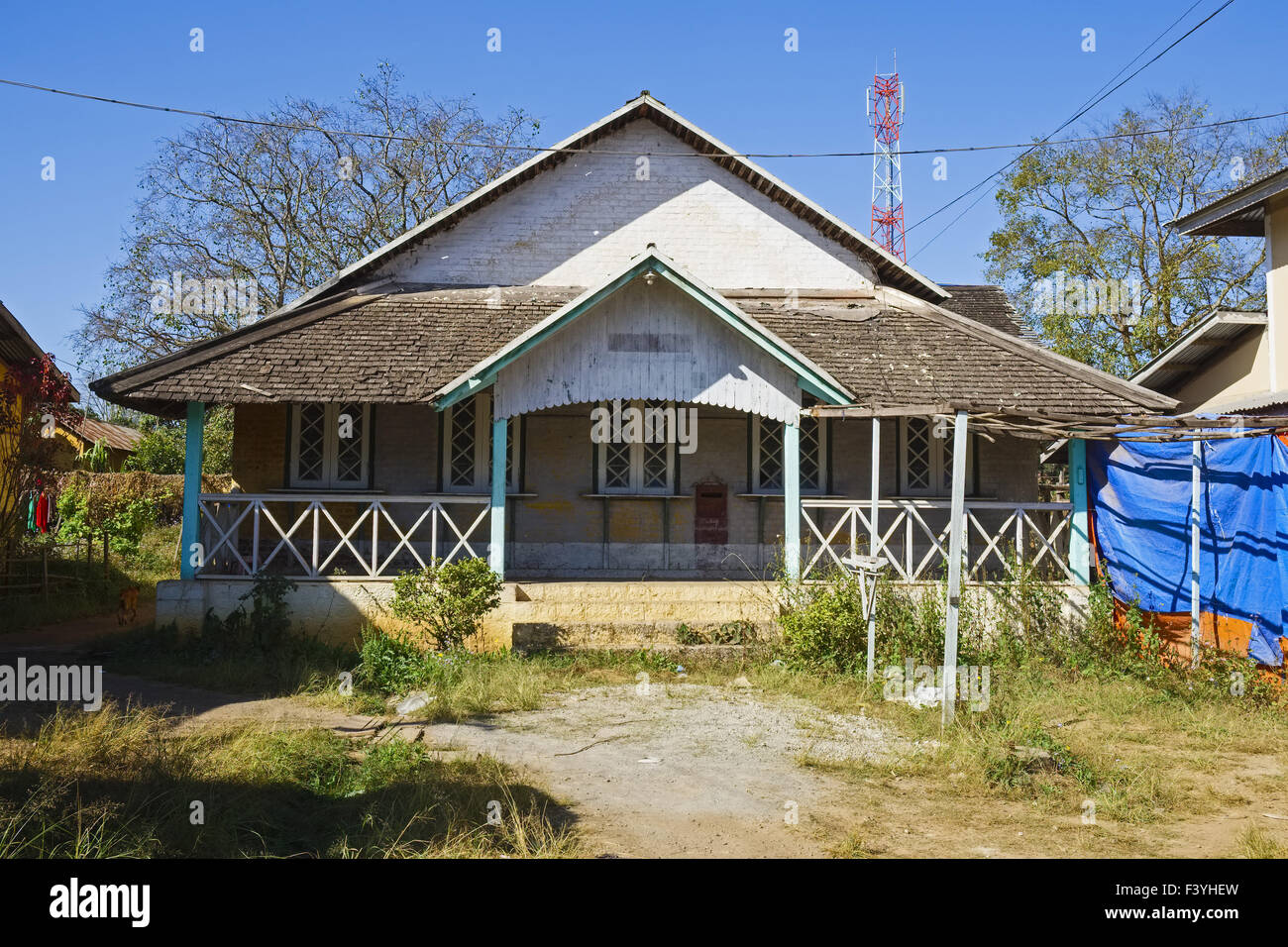 L'architecture coloniale britannique, Kalaw, Myanmar Banque D'Images