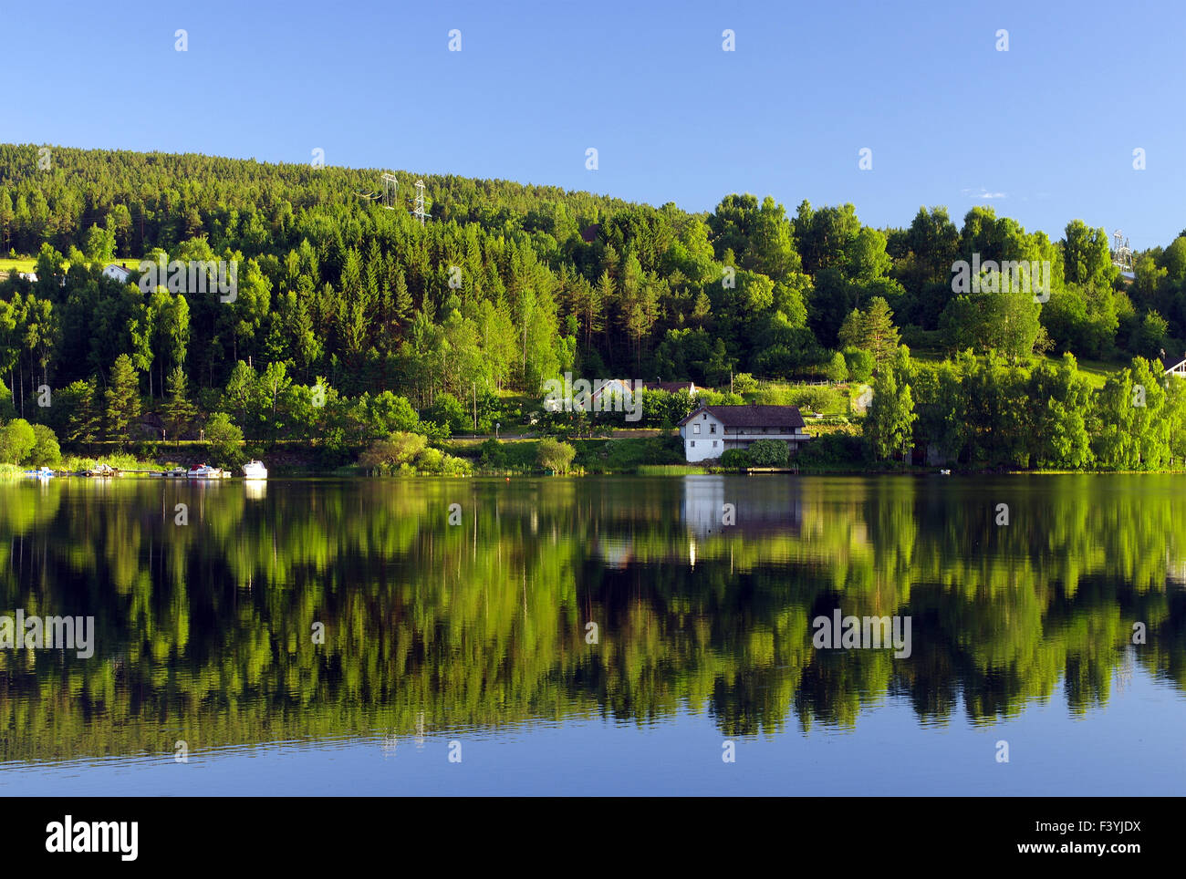 Après-midi calme au canal telemark Banque D'Images