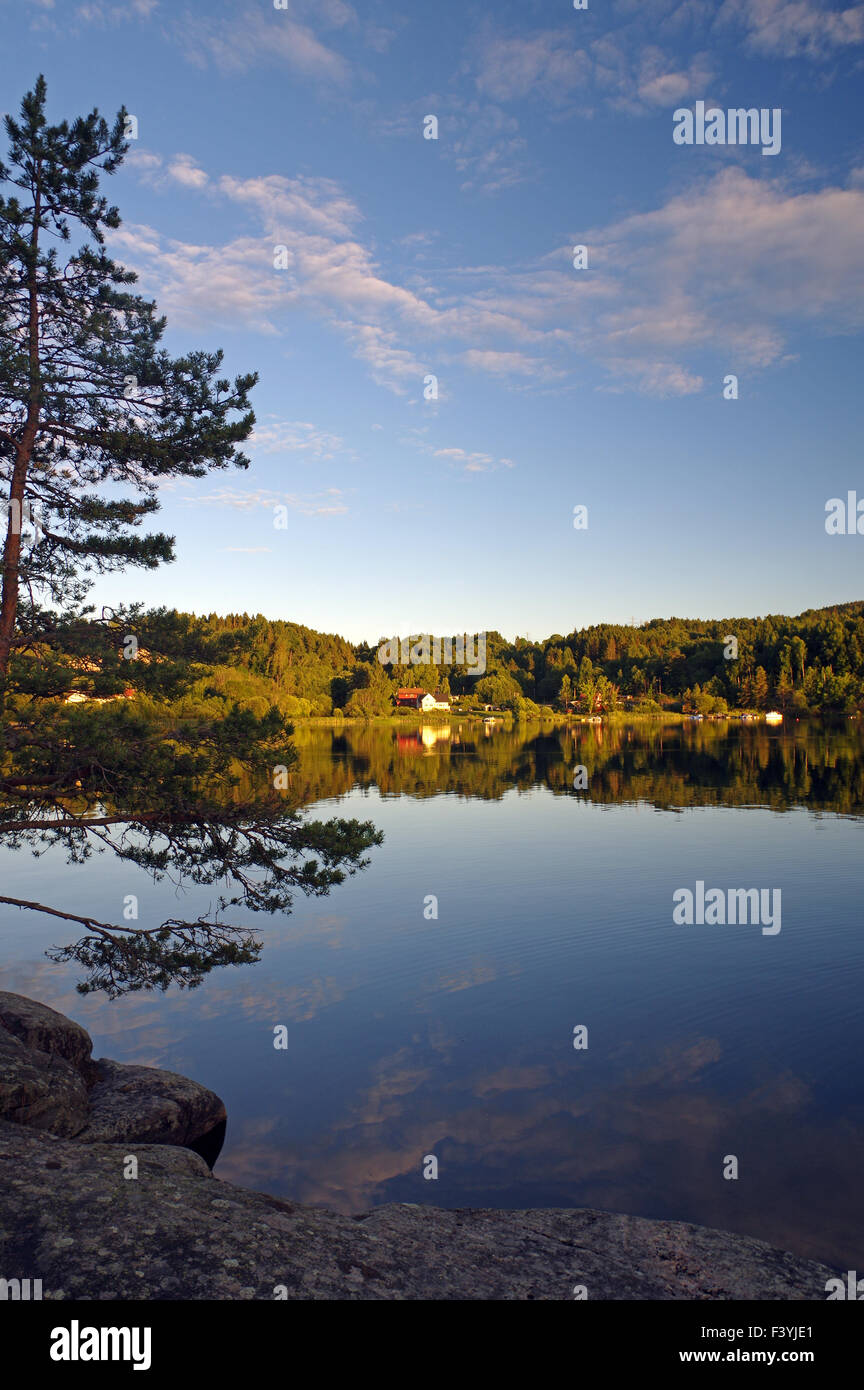 Twilight à la Canal Telemark Banque D'Images