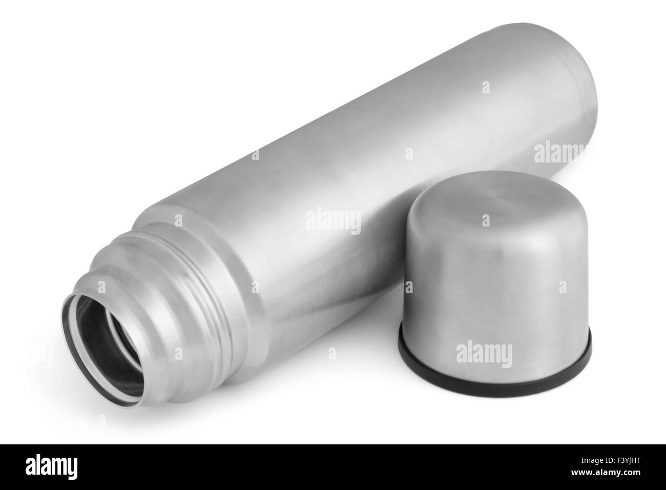 Thermos métallique Banque D'Images