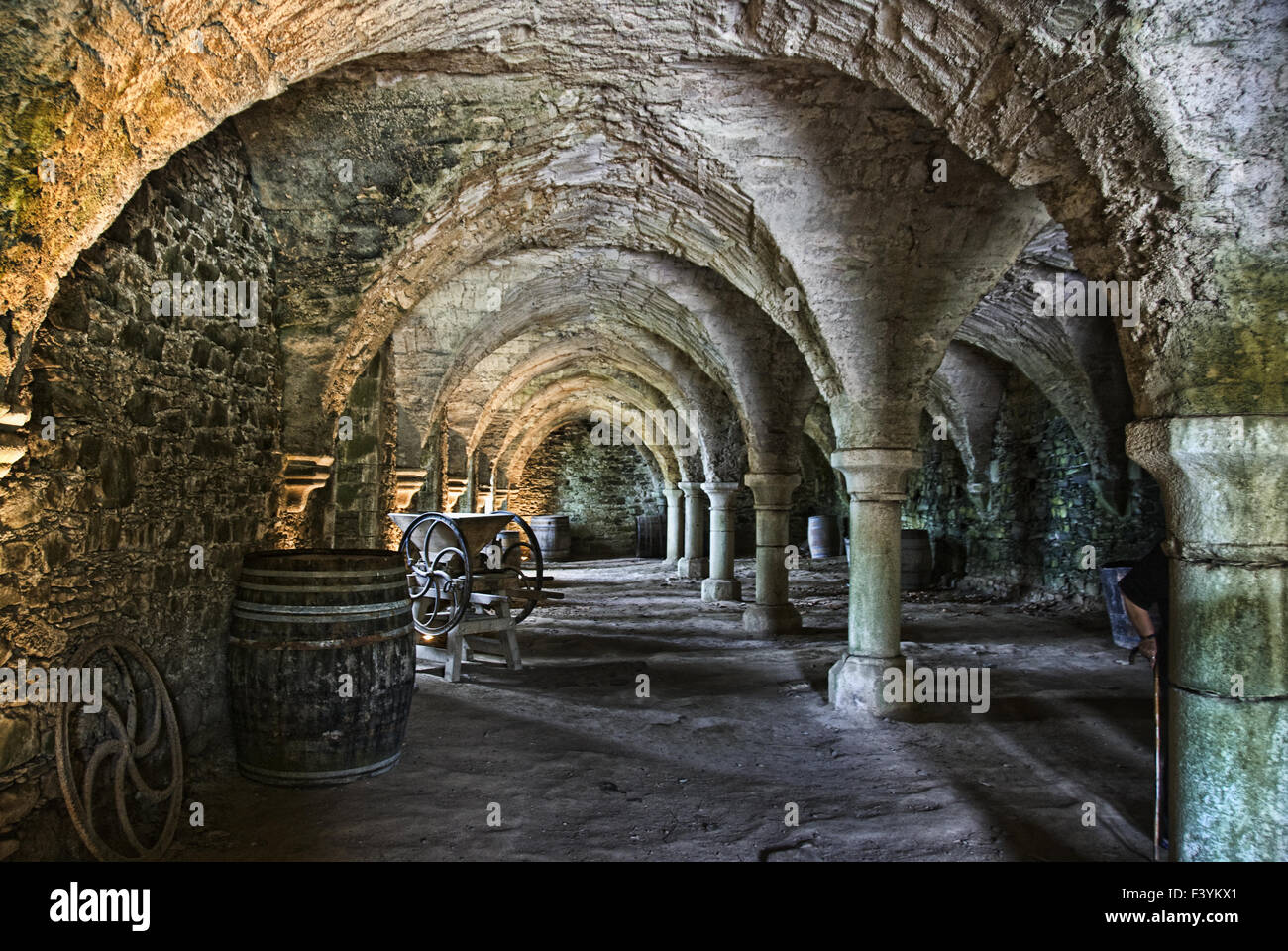 Cave à vin historique Banque D'Images