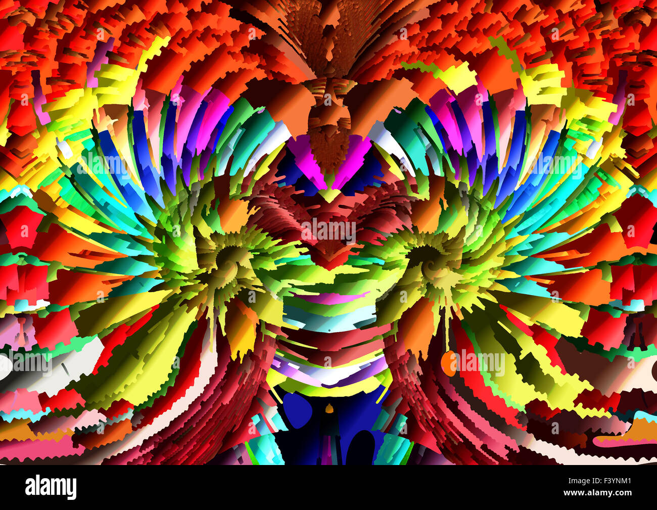 En vrac décorative en pierre mosaïque colorée artistique, comme une photo de stones. L'informatique graphique. A-1692. Banque D'Images